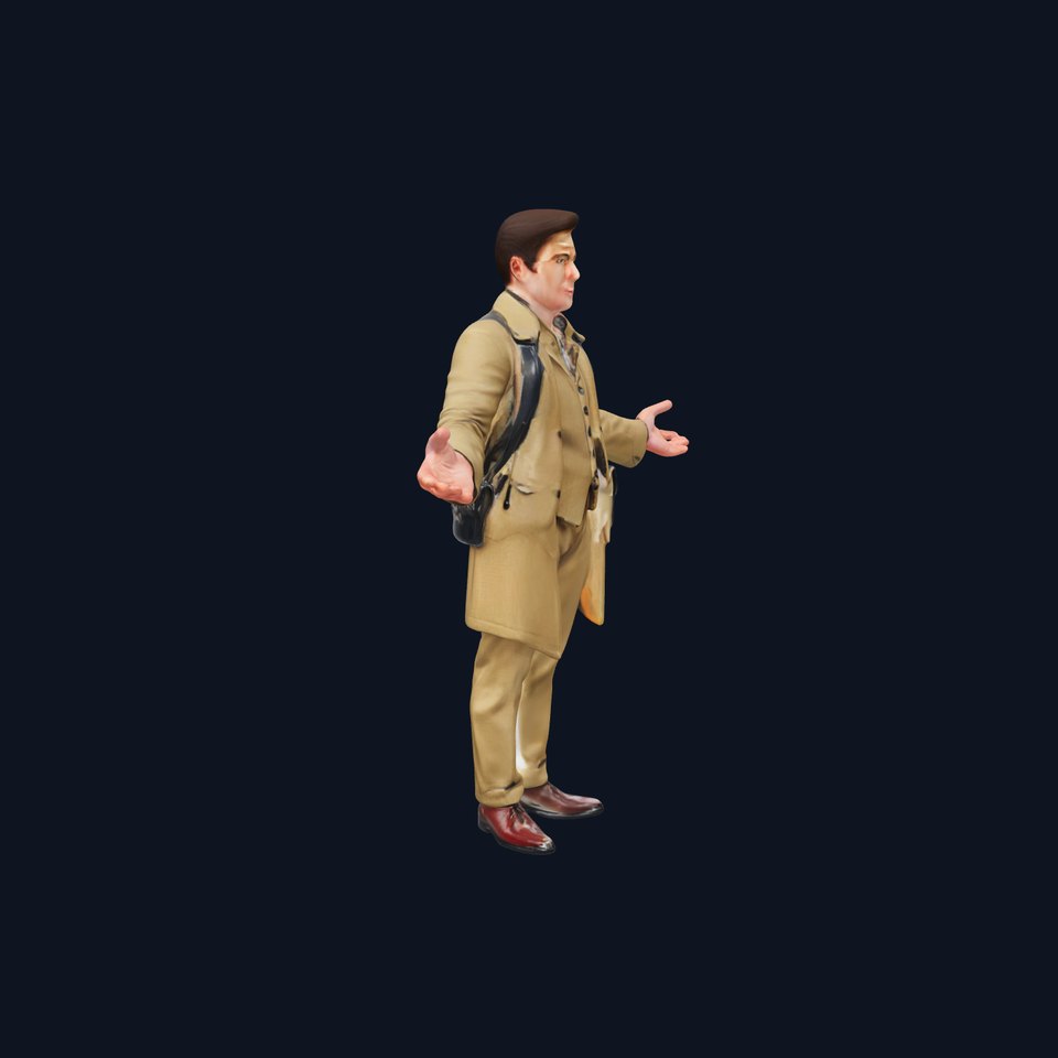 Victorian Gentlemen Rigged and Animated D Character Model